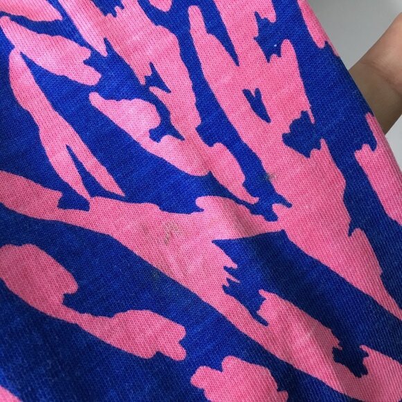 Lilly Pulitzer Women's Pink Blue Long Sleeve Pima Cotton Shift Dress Size Medium - Picture 6 of 15